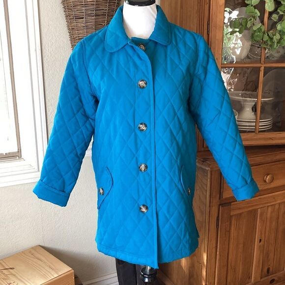 Blair Quilted Fully Lined Lightweight Car Coat Size Medium - Picture 1 of 12